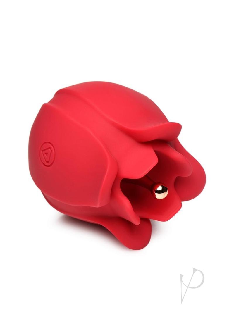 Bloomgasm Orchids Wild Rechargeable Silicone Vibrating Rose Tickler - Red Adult Toy for Couples & Solo Play - Perfect for Foreplay & Sensual Massage