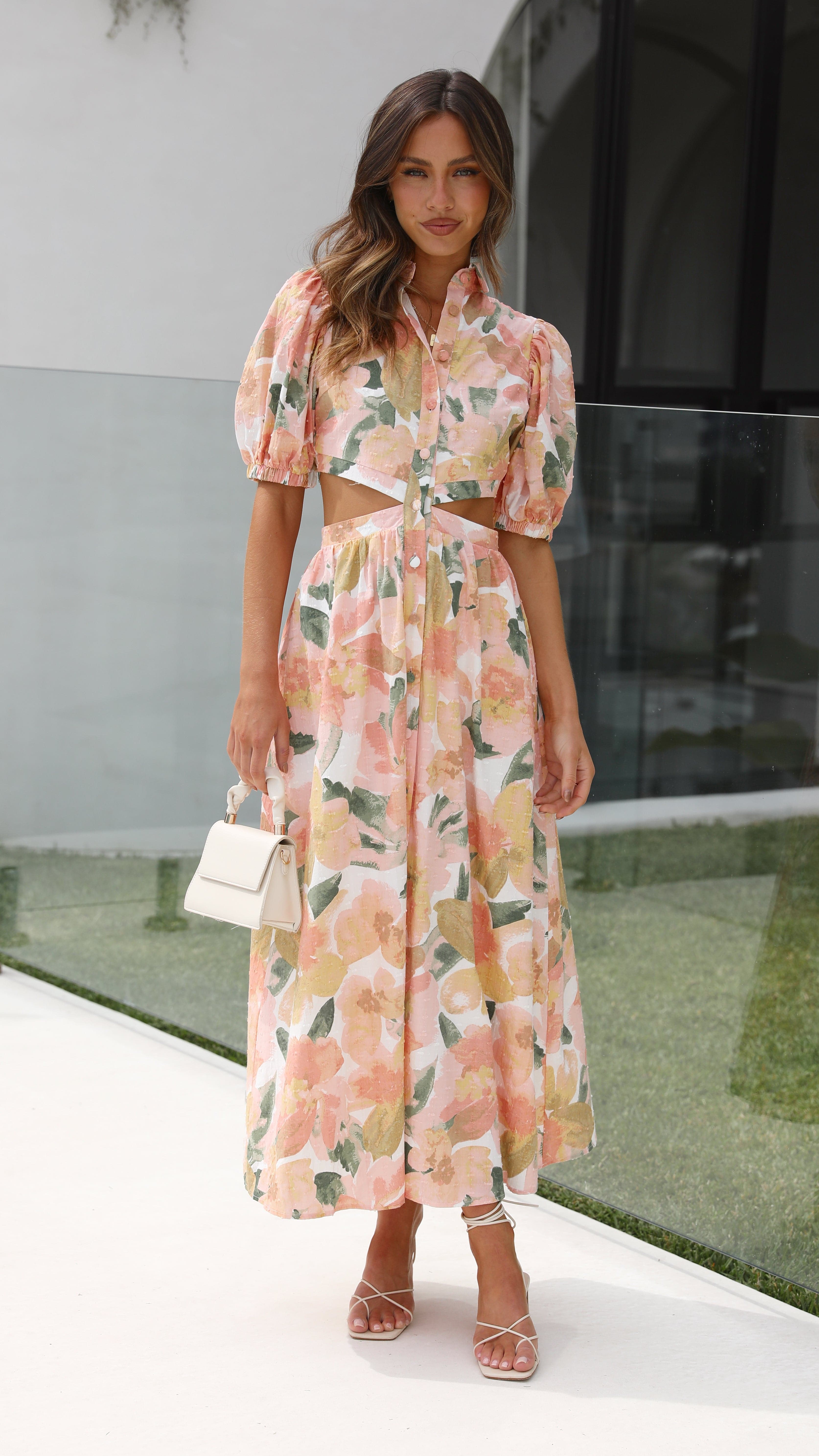 Kylo Midi Dress - Mallorca Floral Print Summer Dress for Women | Beach Vacation, Date Night & Casual Outfit