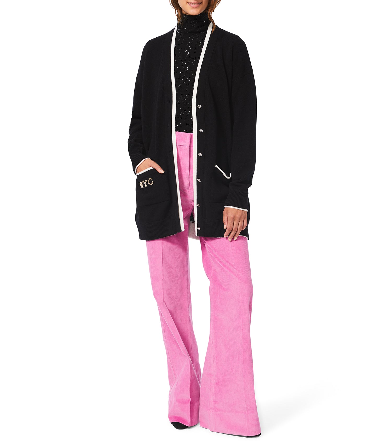 Stylish Women's Constellation Print Turtleneck Sweater - Cozy Winter Knit Top for Casual Outfits & Layering