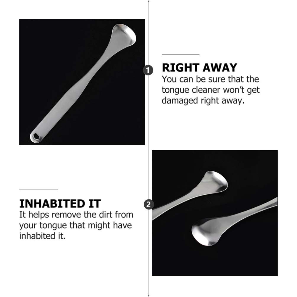 3-Piece Metal Tongue Scraper Set for Adults - Stainless Steel Bad Breath Remover, Oral Hygiene & Teeth Cleaning Tool - Perfect for Home, Travel & Daily Dental Care Routine