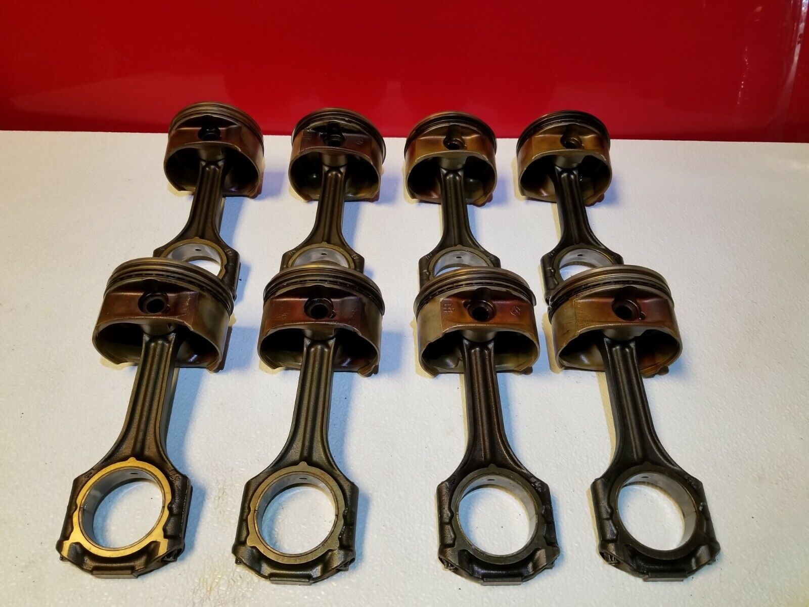 Original OEM 03-06 Mercedes CL500 Connecting Rod with Piston Set (8pcs) - Compatible with M113 5.0L Engine - Perfect for Engine Rebuild & Performance Upgrades