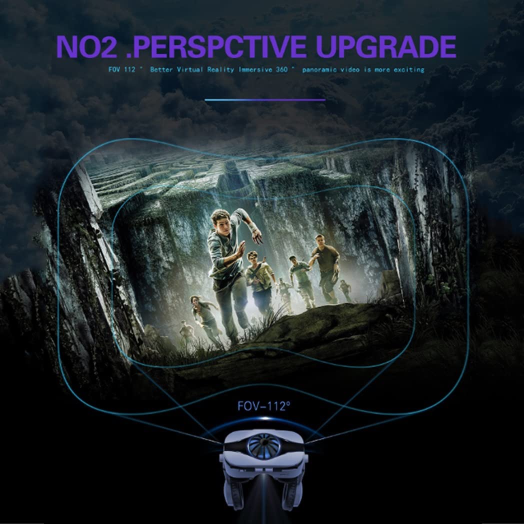 3D VR Headset with Bluetooth Controller - Compatible with iPhone 13 Pro Max/13 Pro/13/12/11, Samsung Galaxy S21, Huawei & Xiaomi Series - Immersive Virtual Reality Gaming & Movie Experience (Color: Black, OS: iOS/Android) - Perfect for Home Entertainment & VR Gaming Sessions