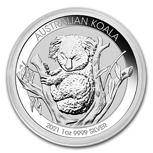 2021 Australia Koala 1 oz Silver Coin $1 BU Brilliant Uncirculated - Perfect for Collectors & Silver Investors, Great Gift for Coin Enthusiasts