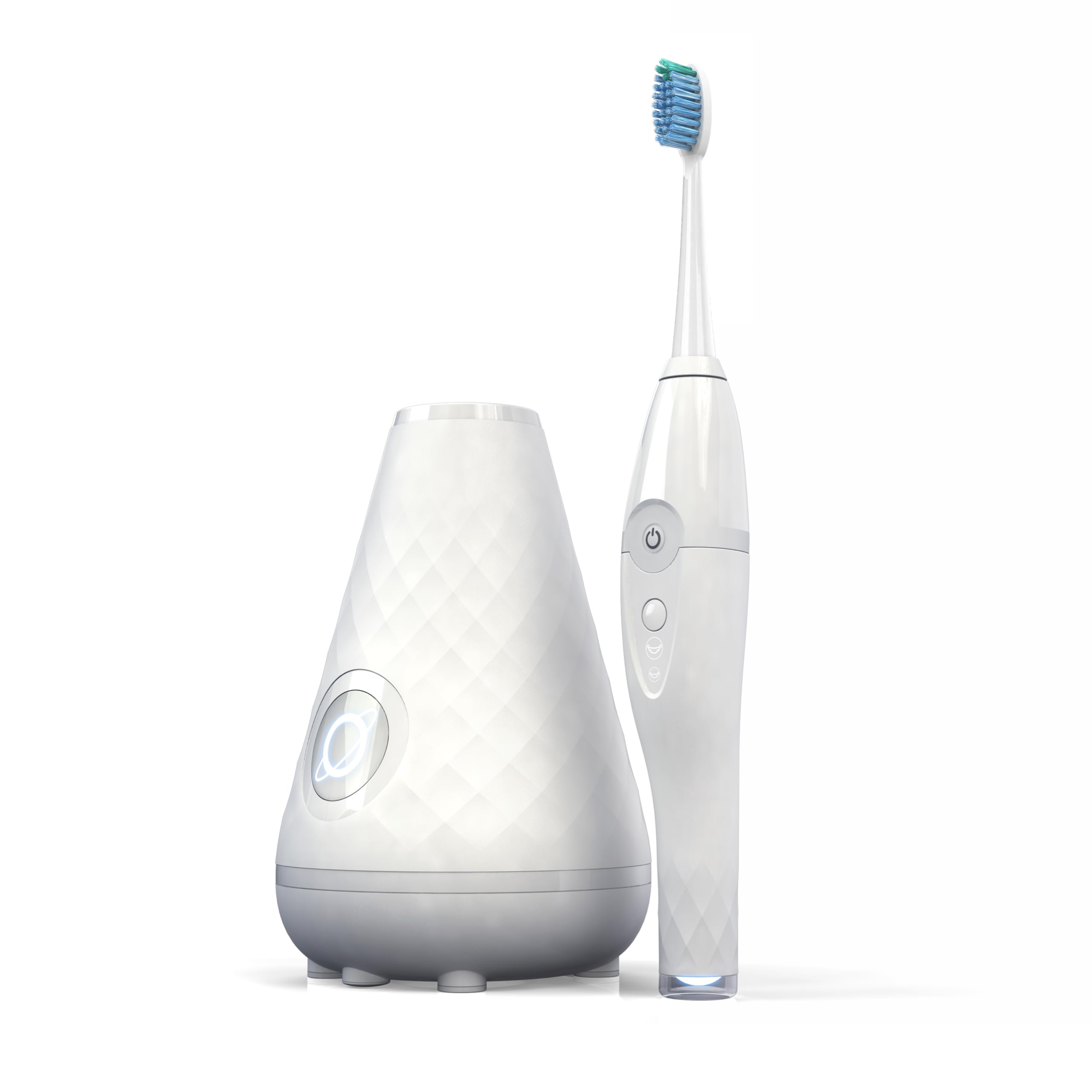 Tao Clean UV Sanitizing Sonic Electric Toothbrush with Cleaning Station - 2 Speed Settings, White | Professional Teeth Cleaning for Home & Travel Oral Care