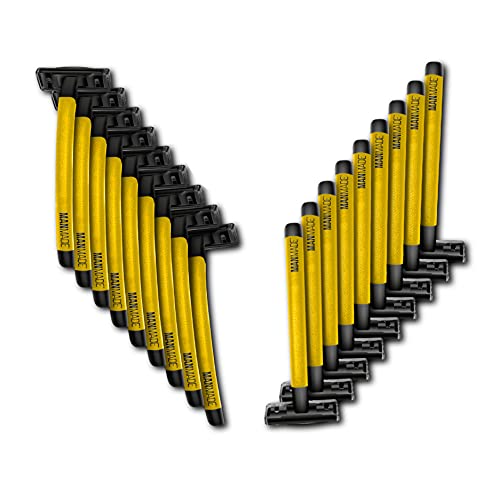 18 Pack Twin Blade Men's Razors for Smooth Shaving - Stainless Steel Ergonomic Razor with Lubricating Aloe Strip - Value Pack Travel Friendly Razors for Men (Yellow) - Perfect for Home Use, Travel & Gifts