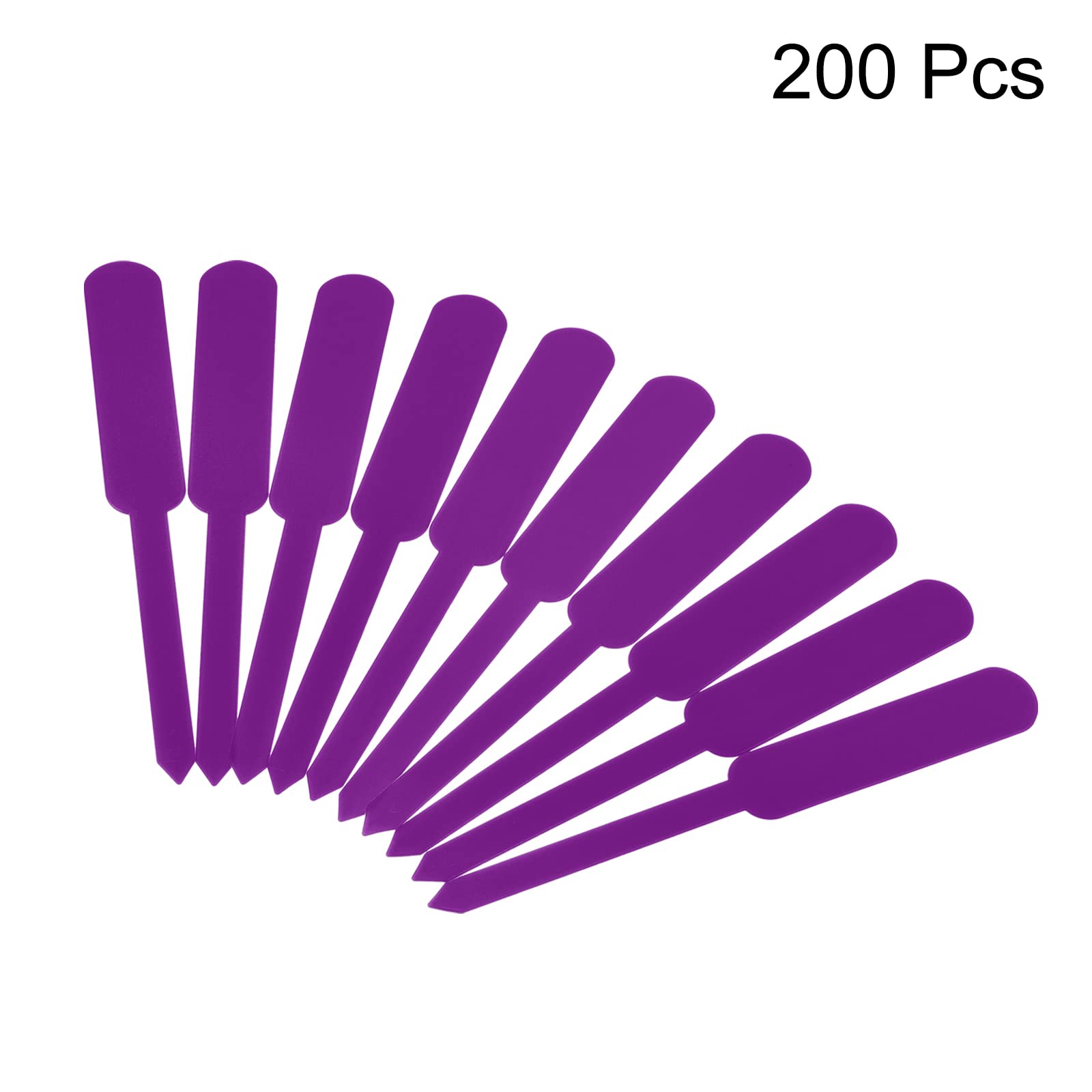 200Pcs Purple PP Rectangle Plant Labels - Waterproof Garden Markers for Indoor & Outdoor Plants - Perfect for Seedlings, Herbs, Flowers & Vegetable Gardening
