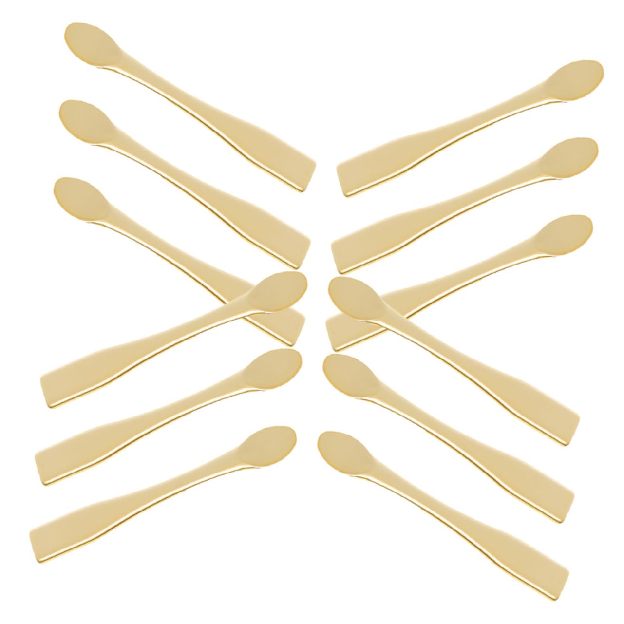 Baluue 12pcs Golden Facial Spatula Set - Skincare & Makeup Tools for Blackheads, Abs, and Cream Scooping - Perfect for DIY Spa, Salon, and At-Home Beauty Treatments