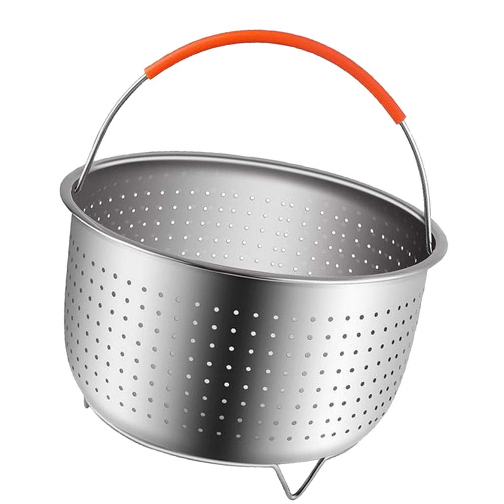Gazechimp 6 Quart Stainless Steel Steamer Basket - Multi-Purpose Strainer & Cookware for Vegetables, Dumplings & Pasta - Perfect for Healthy Cooking & Meal Prep