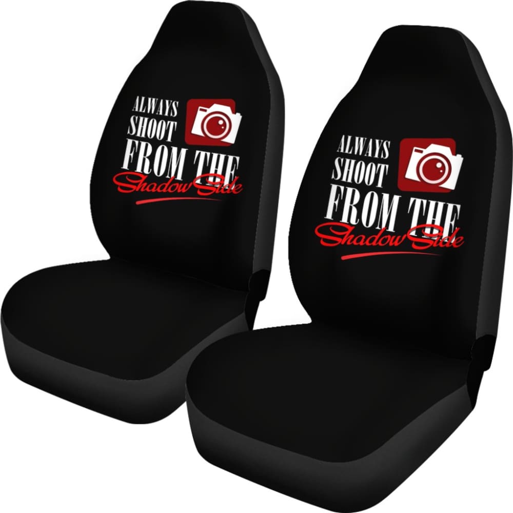 Premium Car Seat Covers for Photographers - Always Shoot From The Shadow Side Design 211101 | Perfect for Road Trips & Photography Enthusiasts