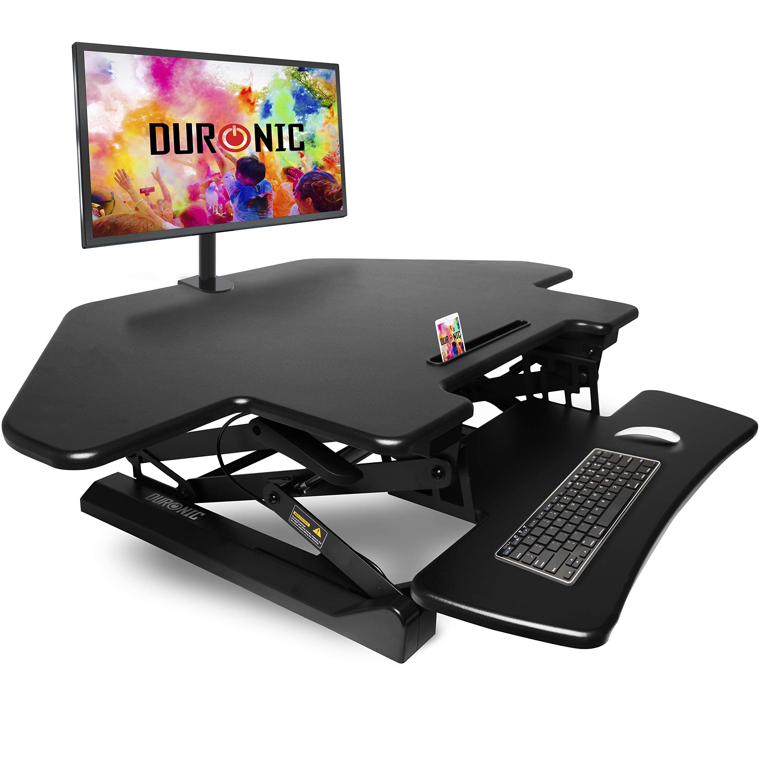 Duronic DM05D5 Adjustable Corner Sit Stand Desk - 43.3x16.1