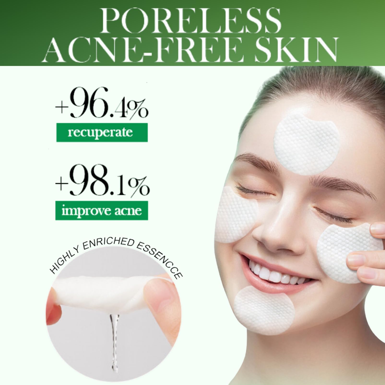 3% Salicylic Acid Exfoliating Face Pads for Acne Prone Skin - Korean Skincare Toner Pads for Blackhead Treatment & Oil Control - Gentle Daily Exfoliator Wipes (55 Count, 110g) - Perfect for Morning/Night Routine & Travel Skincare