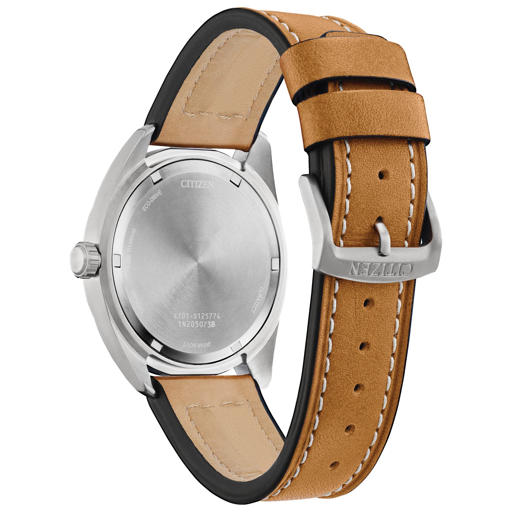 Citizen Men's Eco-Drive Sport Watch - Super Titanium® Case, Sapphire Crystal, Arabic Numerals, Day/Date Display | Water Resistant Field Watch for Outdoor Adventures & Casual Wear