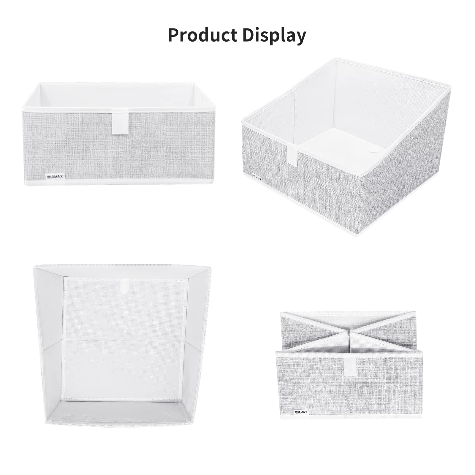 3-Pack Large Foldable Fabric Storage Bins - Trapezoid Organizing Baskets for Clothes, Toys, Towels, Books & DVDs (11.6