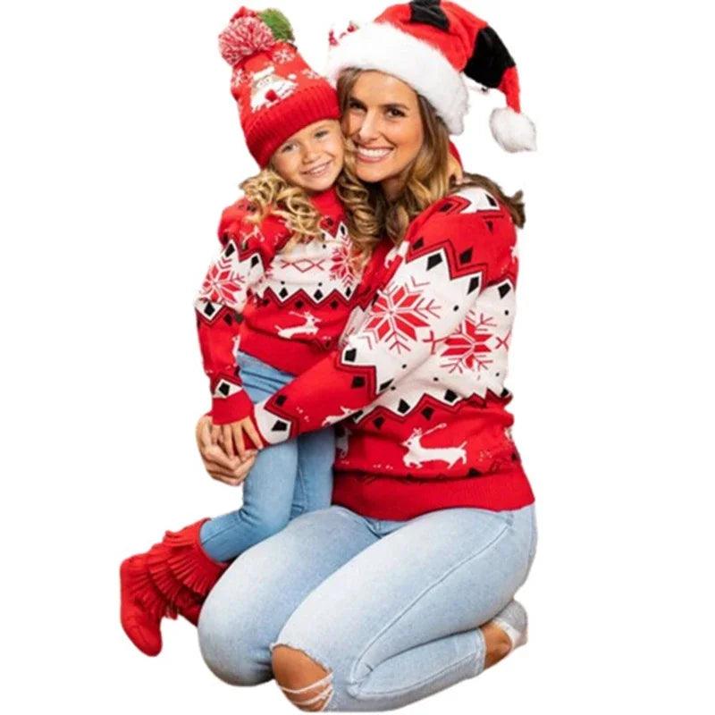 Mommy and Me Matching Christmas Sweaters - Cute Family Holiday Outfits for Christmas Photos & Festive Gatherings