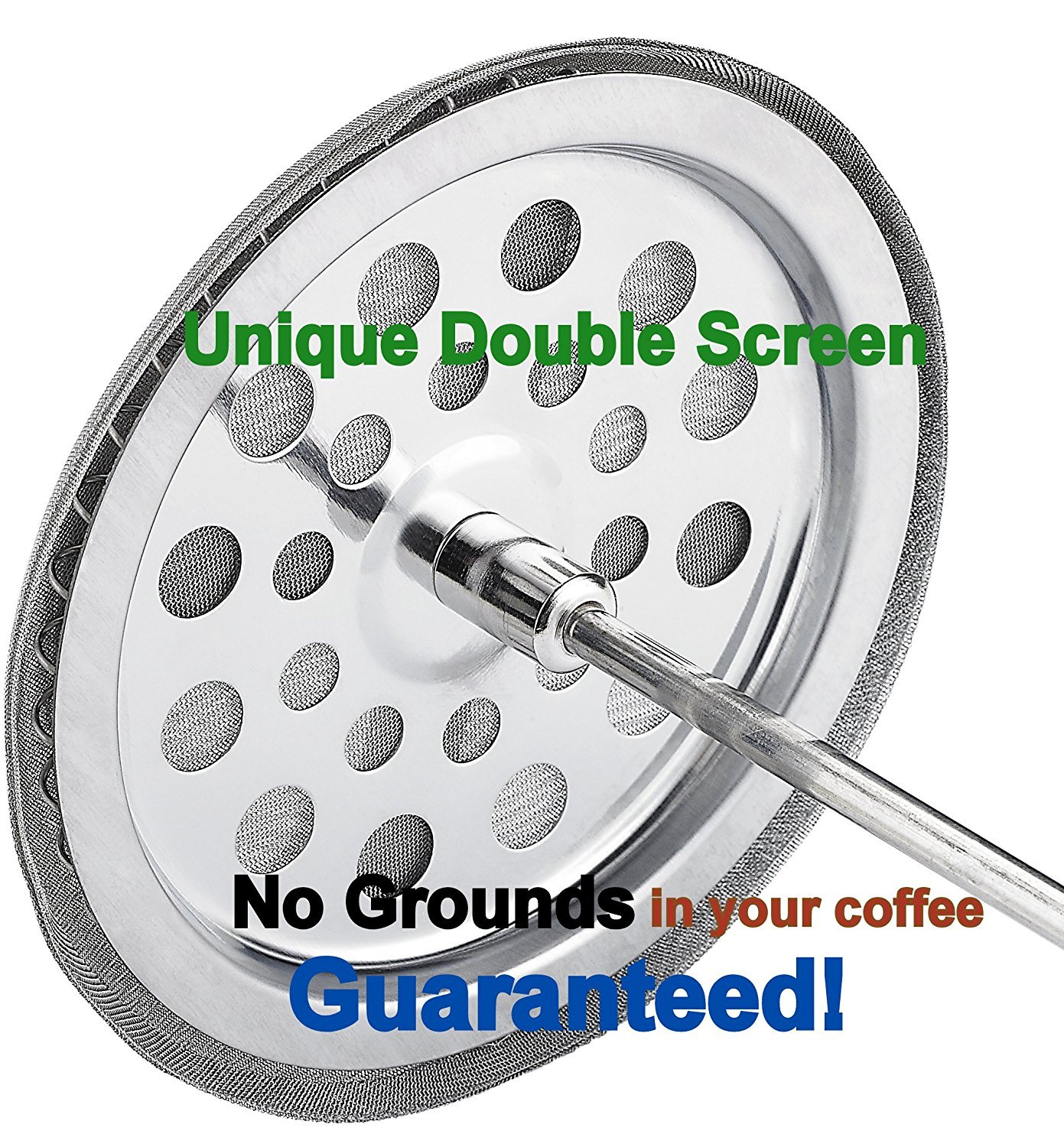 Premium 6 Cup French Press Coffee Maker with Unique Double Filter System - Ideal for Home, Office & Camping Brewing