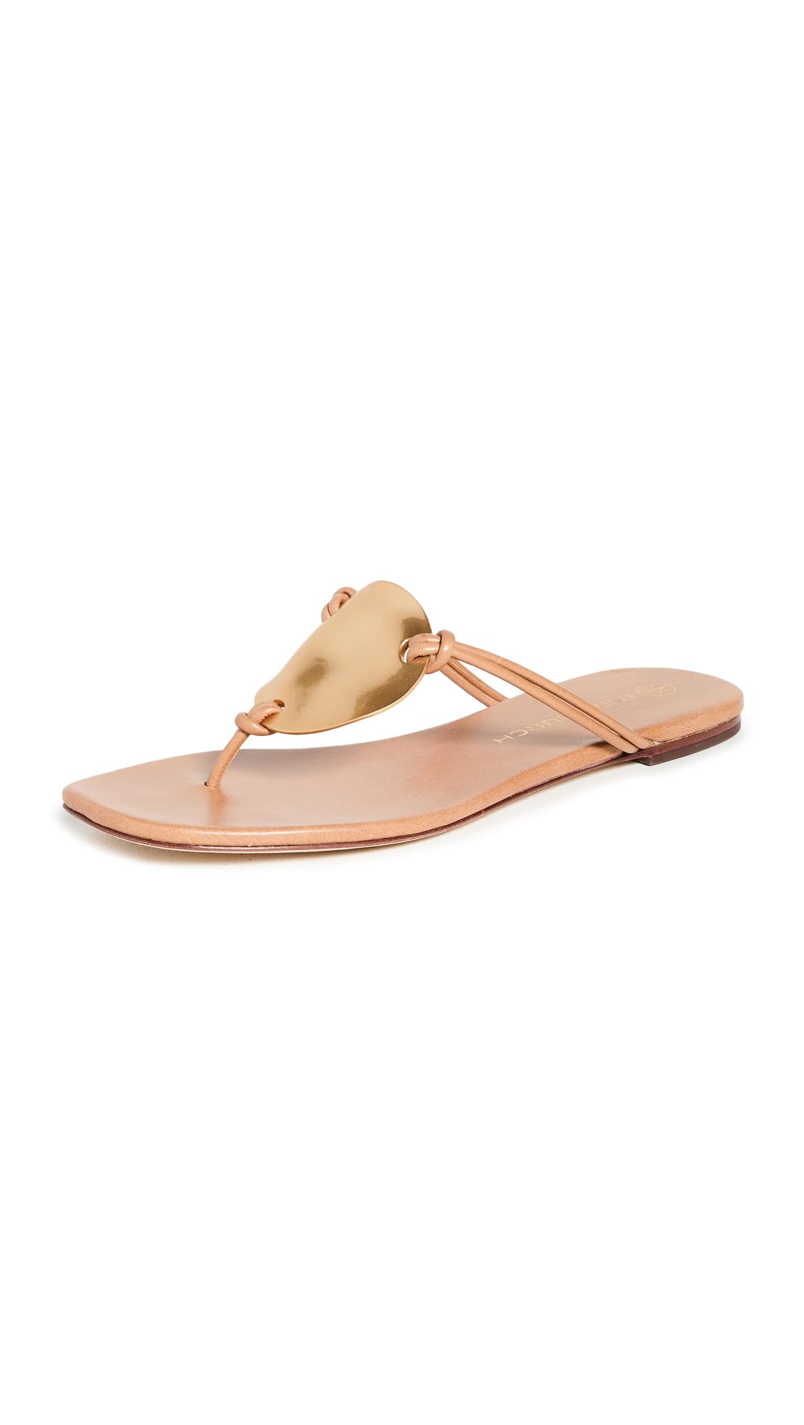 Tory Burch Women's Patos Leather Slide Sandals - Comfortable Summer Casual Flip Flops for Beach, Pool, and Vacation Wear