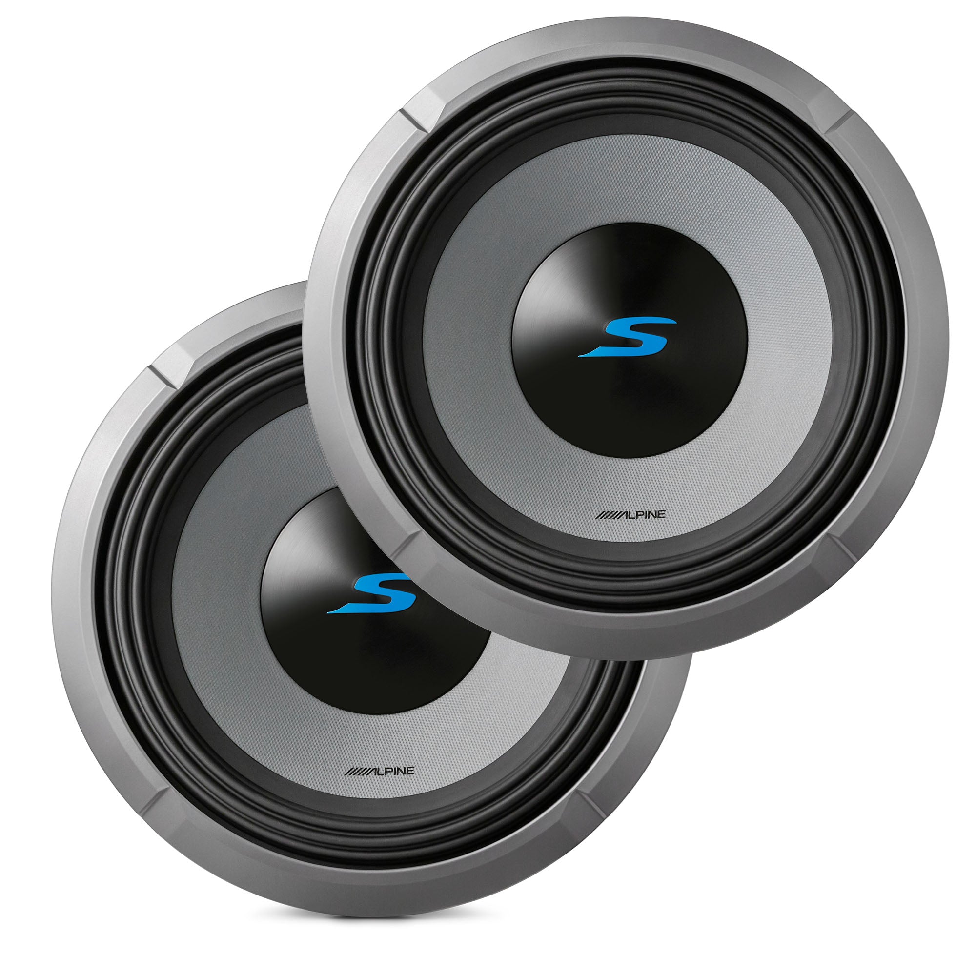 2 Pack Alpine S2-W10D4 S Series 10-Inch Dual 4 Ohm Voice Coil Subwoofers - High Performance Car Audio for Deep Bass in Trucks, SUVs & Custom Sound Systems