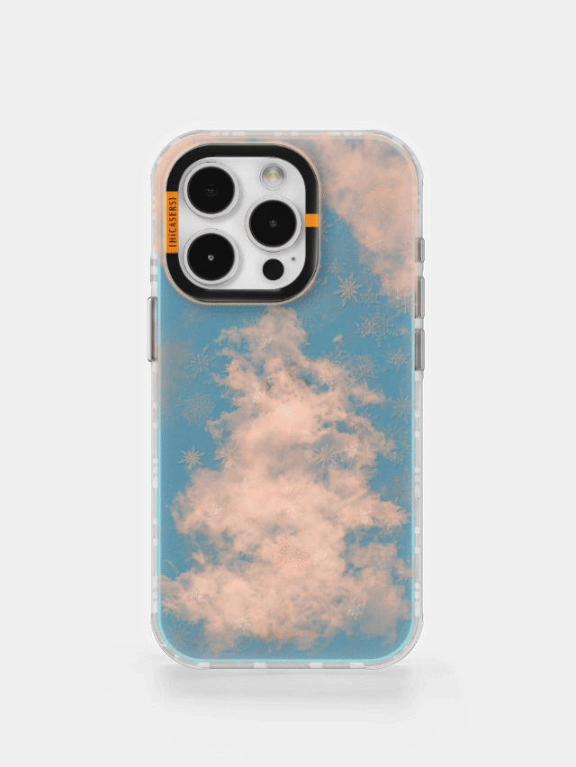 Iridescent Blue Foggy Christmas Tree Phone Case - Holiday Gift for iPhone & Samsung - Perfect for Christmas Parties & Festive Decorations