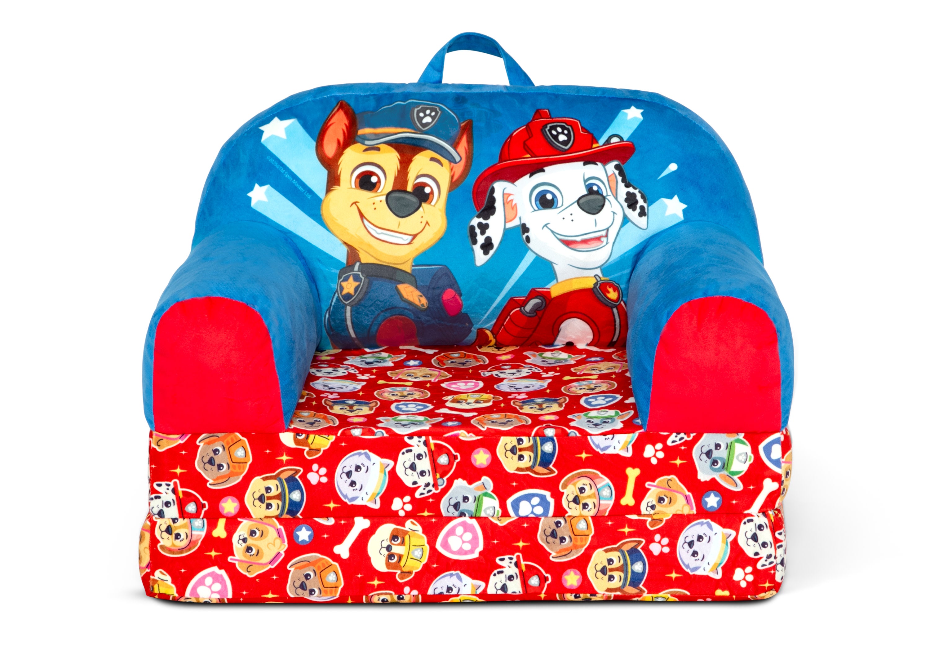PAW Patrol Cozee Buddy Flip Out Chair - Kids Foldable Floor Seat for TV Time, Reading & Playroom - Soft Plush Toddler Chair for Boys & Girls