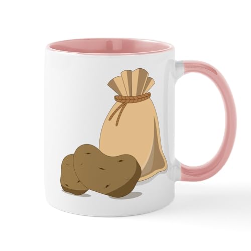 White/Pink Inside - Potato Bag Mug