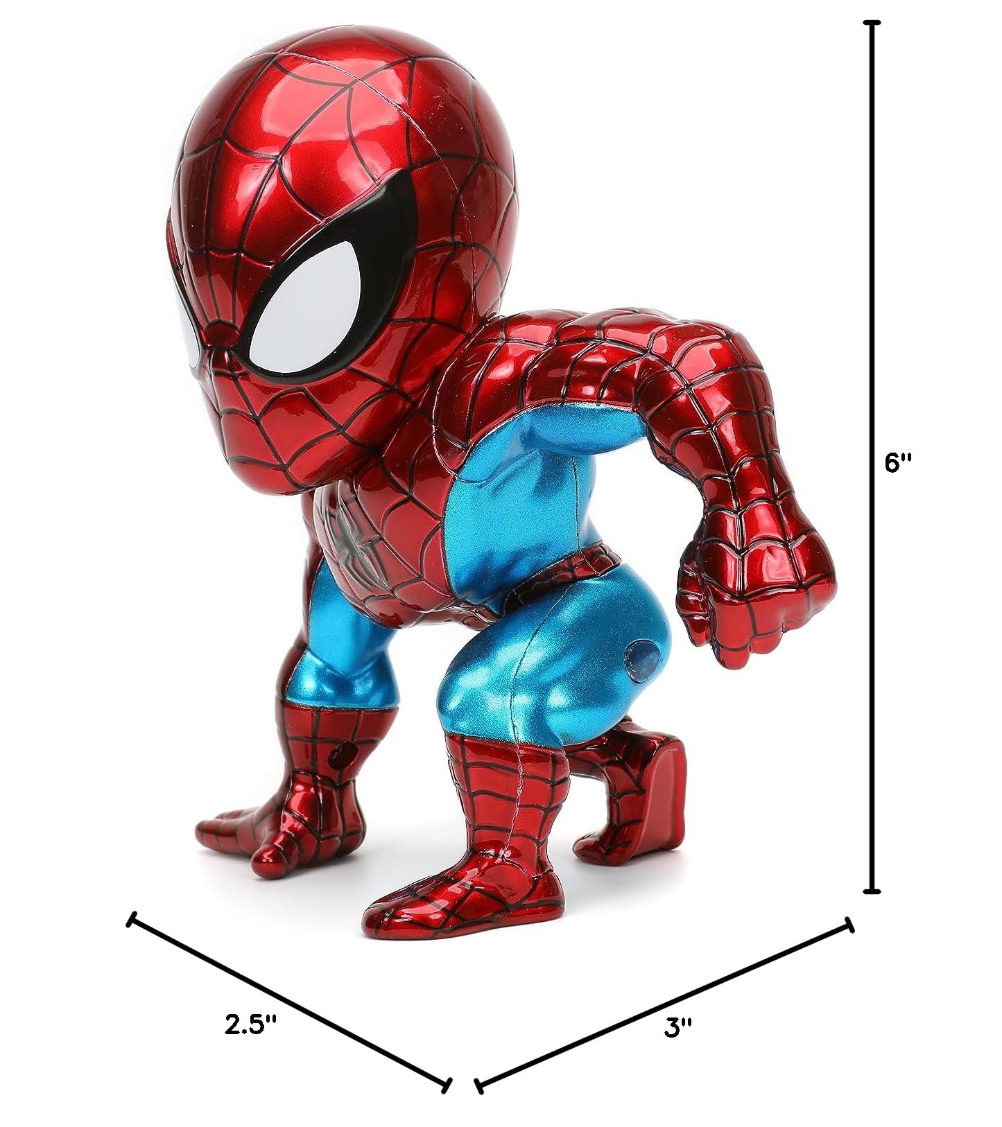 Jada Ultimate Spider-Man 5-Inch Diecast Action Figure - Marvel's Spider-Man Metalfigs Collectible Series | Perfect for Display, Gifts & Marvel Fans Collection