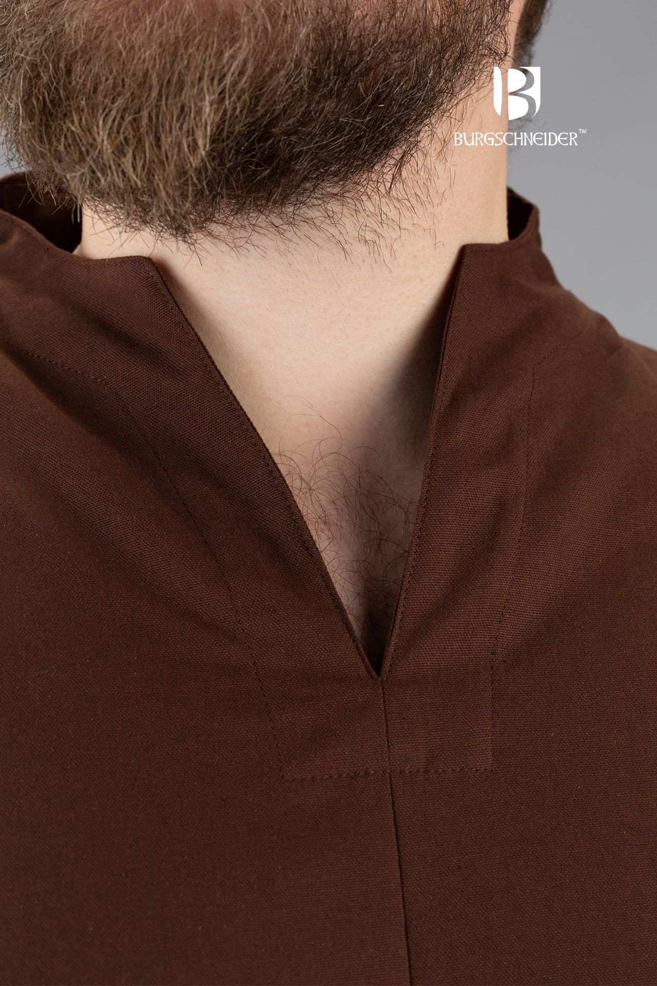 Ekwine Brown Tunic Top for Women - Casual Long Sleeve Blouse with V-Neck - Perfect for Office, Travel & Everyday Wear
