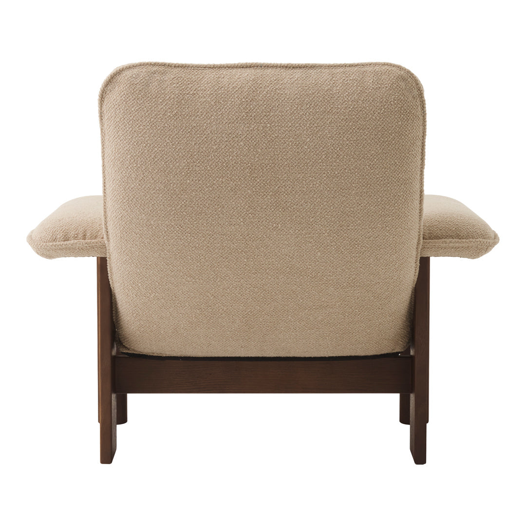 Brasilia Lounge Chair - Mid Century Modern Accent Chair for Living Room, Bedroom & Office - Comfortable Upholstered Armchair with Wooden Legs - Perfect for Relaxing, Reading & Decor