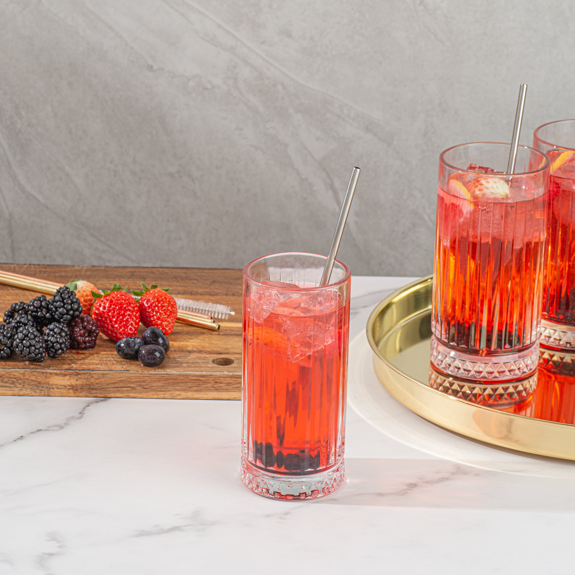 Premium Bar Lux Stainless Steel Straws - 7.5