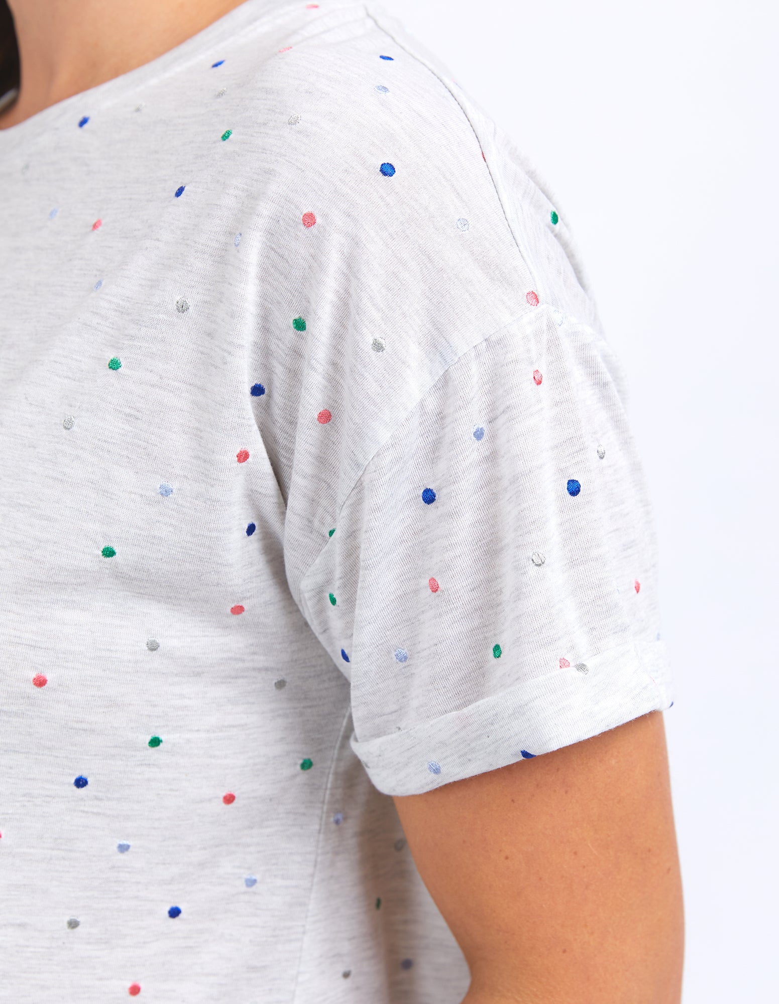 Elm Festive Spot Tee Grey Marle - Soft Cotton Casual T-Shirt for Men & Women - Perfect for Holidays, Parties, and Everyday Wear