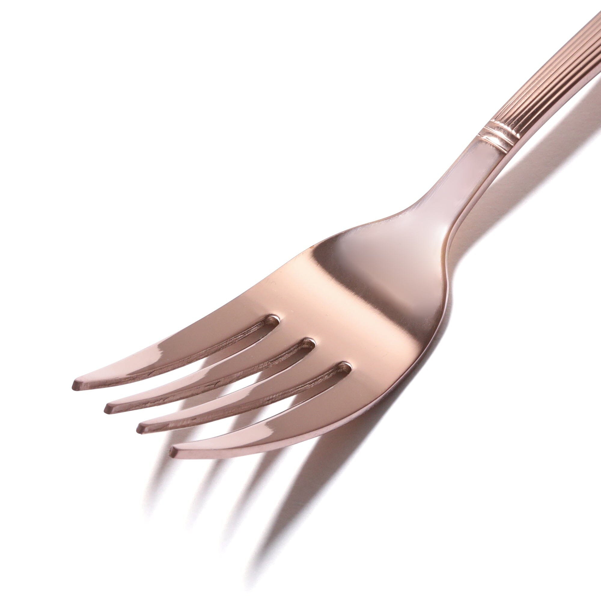 10-Piece Stainless Steel & Copper Cutlery Set - Elegant Flatware for Dining, Gifts, and Home Decor