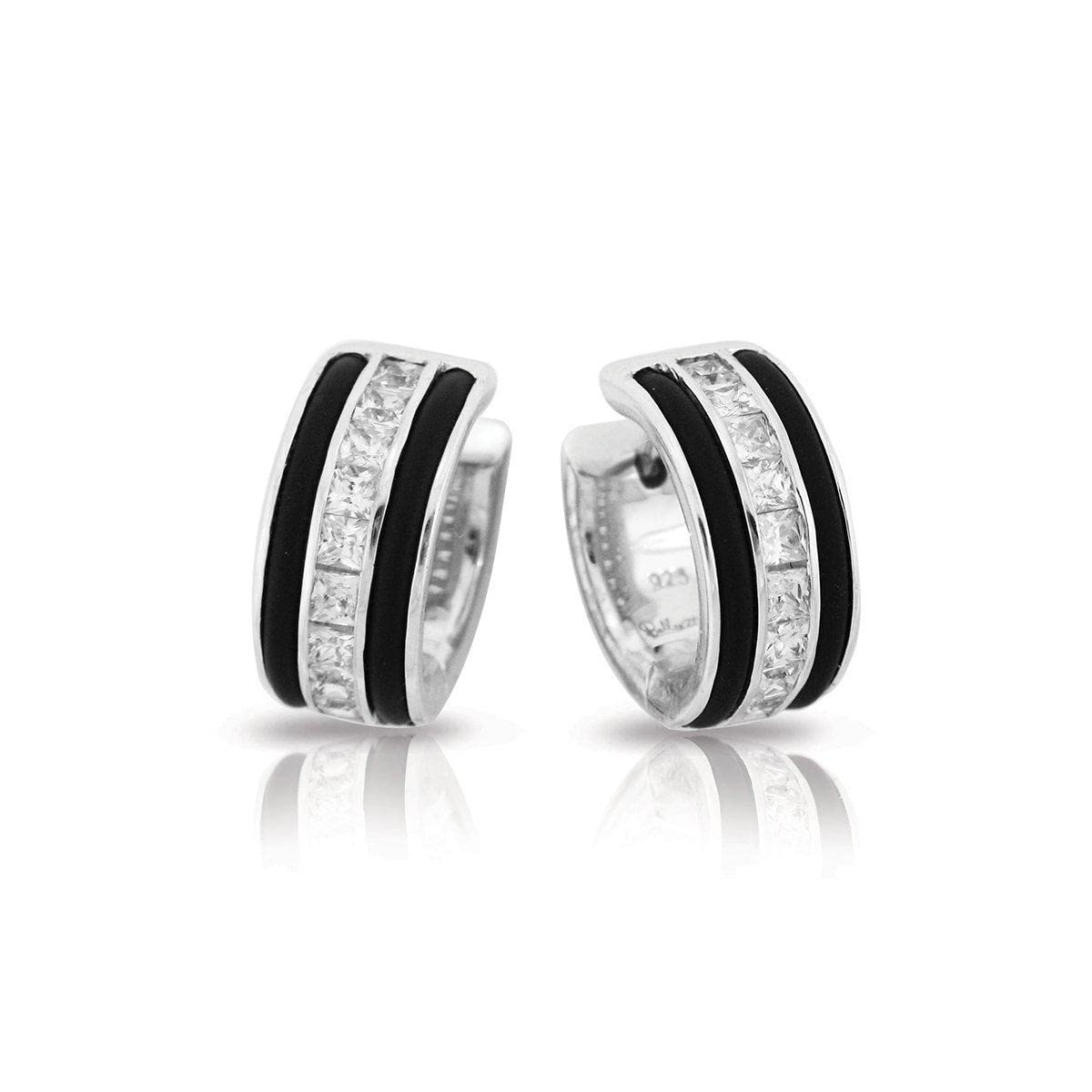 Belle Etoile Black Velocity Earrings - Elegant Dangle Drop Earrings for Women, Perfect for Parties, Weddings & Evening Events