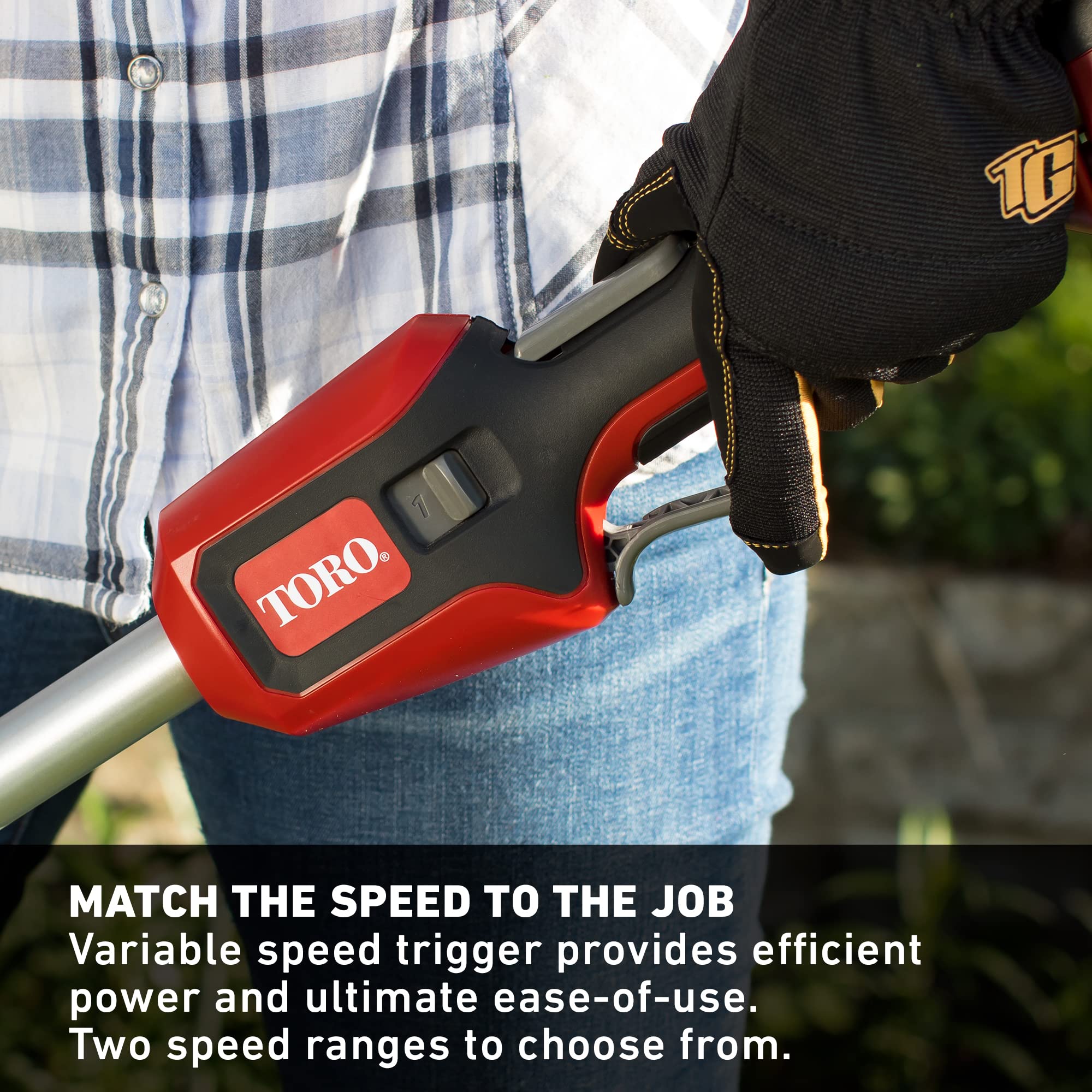 Toro Flex-Force Power System 60V Max Lithium-Ion Brushless Cordless 14/16 Inch Electric String Trimmer - 2.5Ah Battery & Charger Included (Black/Red) - Perfect for Lawn Care, Yard Maintenance & Landscaping