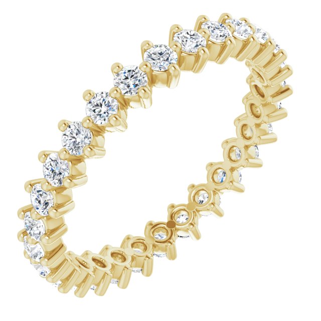 0.84 Carat Prong Set Round Diamond Eternity Wedding Band - Perfect for Anniversaries, Engagements & Special Occasions