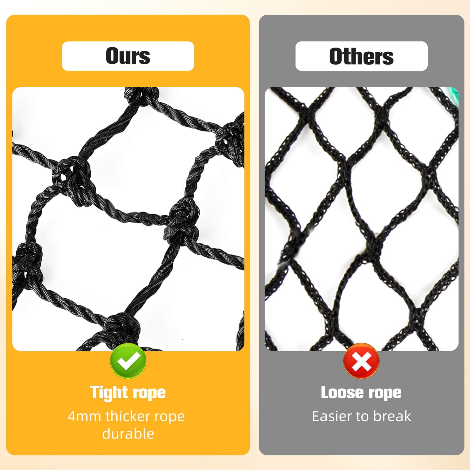 **Thick & Durable 5x5ft Round Bale Hay Net for Horses & Goats - 1.75 Inch Hole Black Nylon Slow Feed Net - Healthy Grazing Solution for Pasture, Stable & Travel Use**