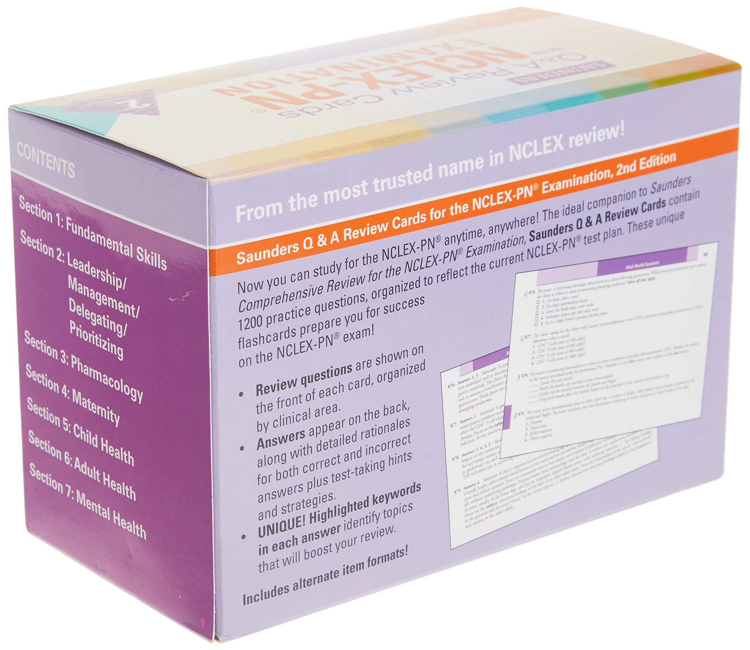NCLEX-PN Exam Prep: Saunders Q&A Review Cards for Nursing Students – Perfect for Study Sessions & Test Practice