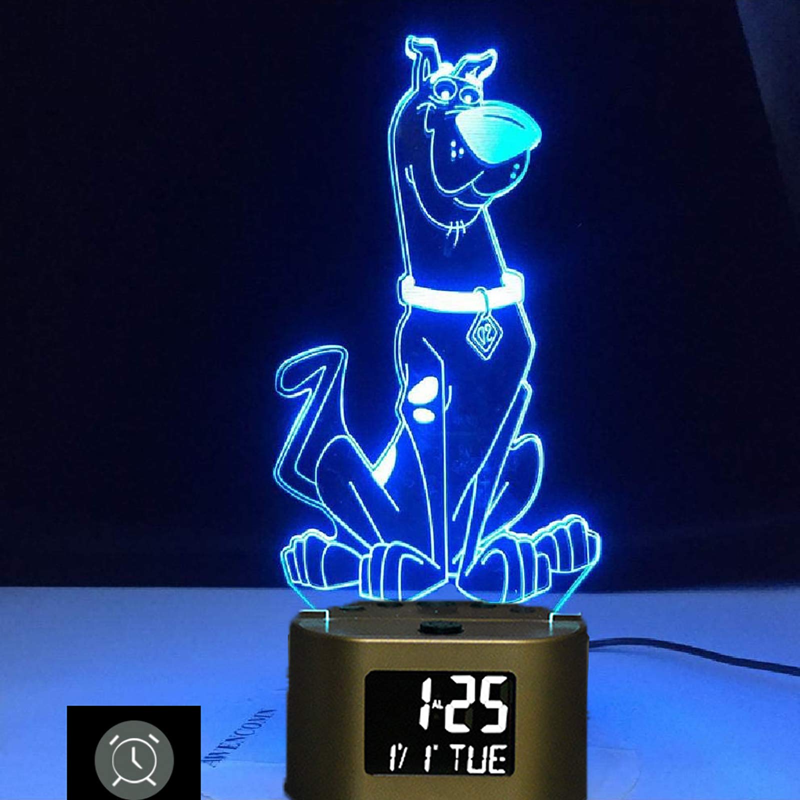 Cute Cartoon Dog Night Light - 3D LED Touch Sensor Lamp with 7 Color Changing Modes & Alarm Clock for Kids Bedroom, Nursery, Bedside Table - Perfect for Nighttime Feeding, Reading, and Soothing Fears