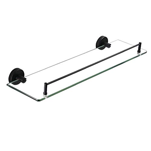SHIJIANX Wall Mounted Glass Bathroom Shelf - Rustproof Shower Storage Shelf for Bathroom Accessories, Toiletries & Cosmetics - Perfect for Shower, Vanity & Mirror Front Organization