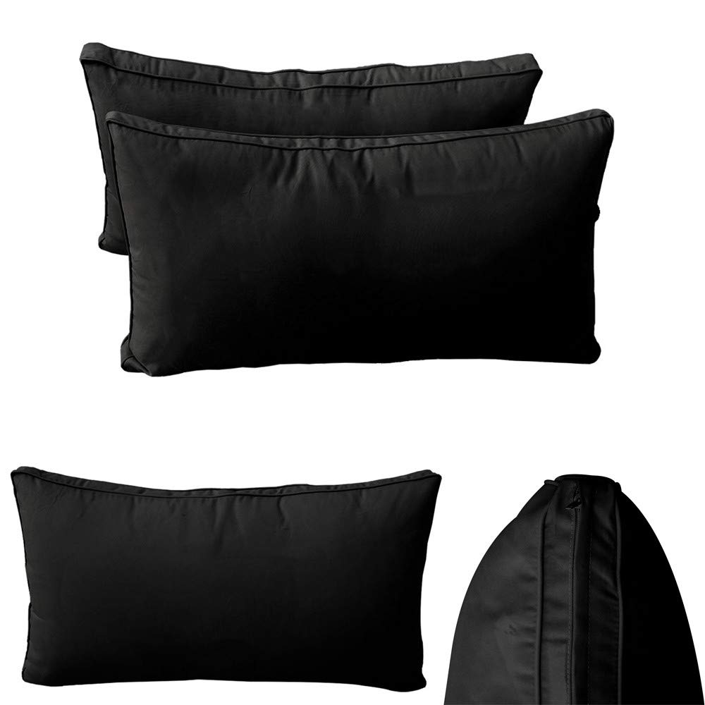 Prolinemax Outdoor Style 2 Twin-XL Piped Trim Daybed Mattress Bolster Pillow Fitted Sheet Cover - Waterproof & Breathable Fabric - Perfect for Patio, Sunroom or Guest Bed AD109