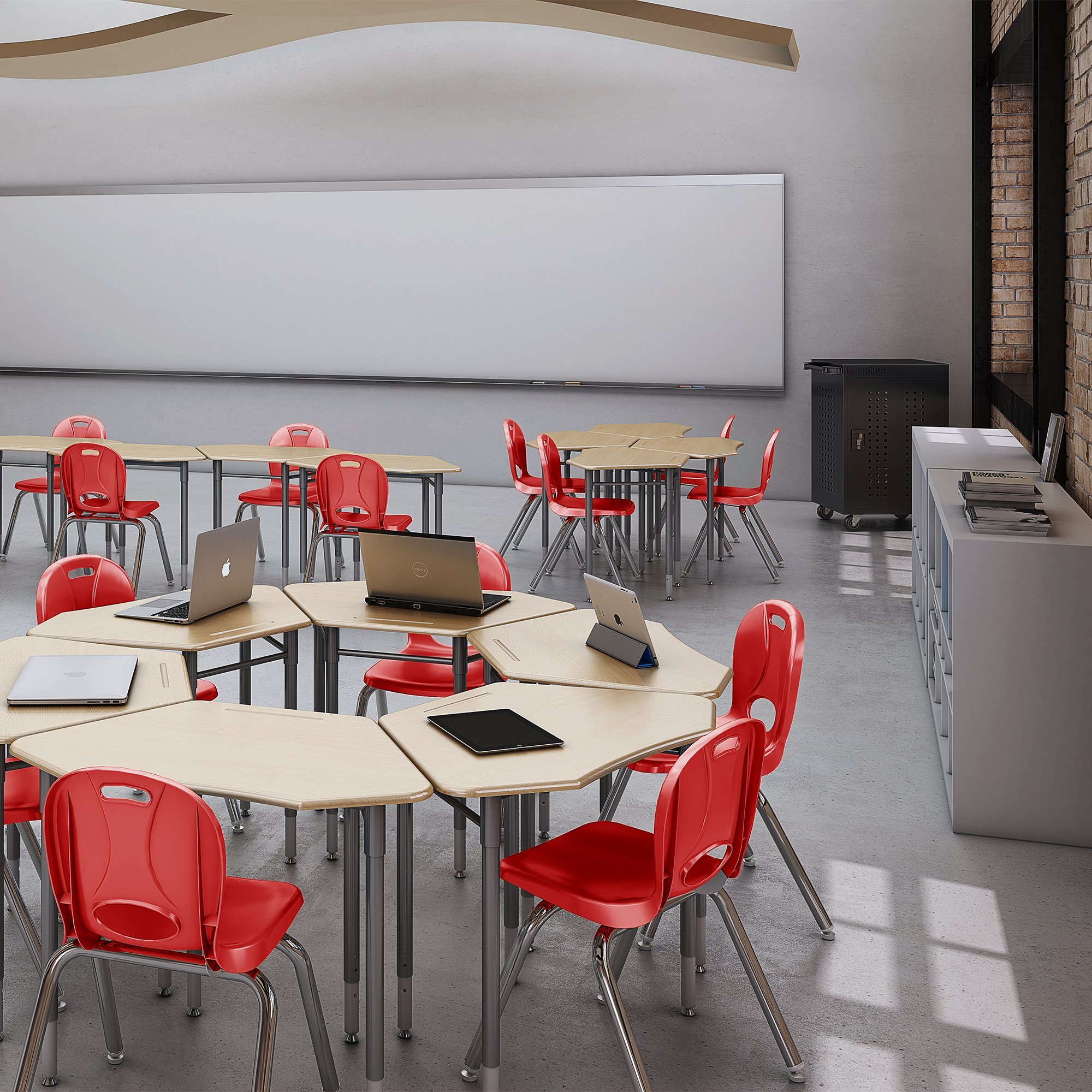 Learniture LNT-118-CSW-RD Stackable School Chairs for Classroom - 18