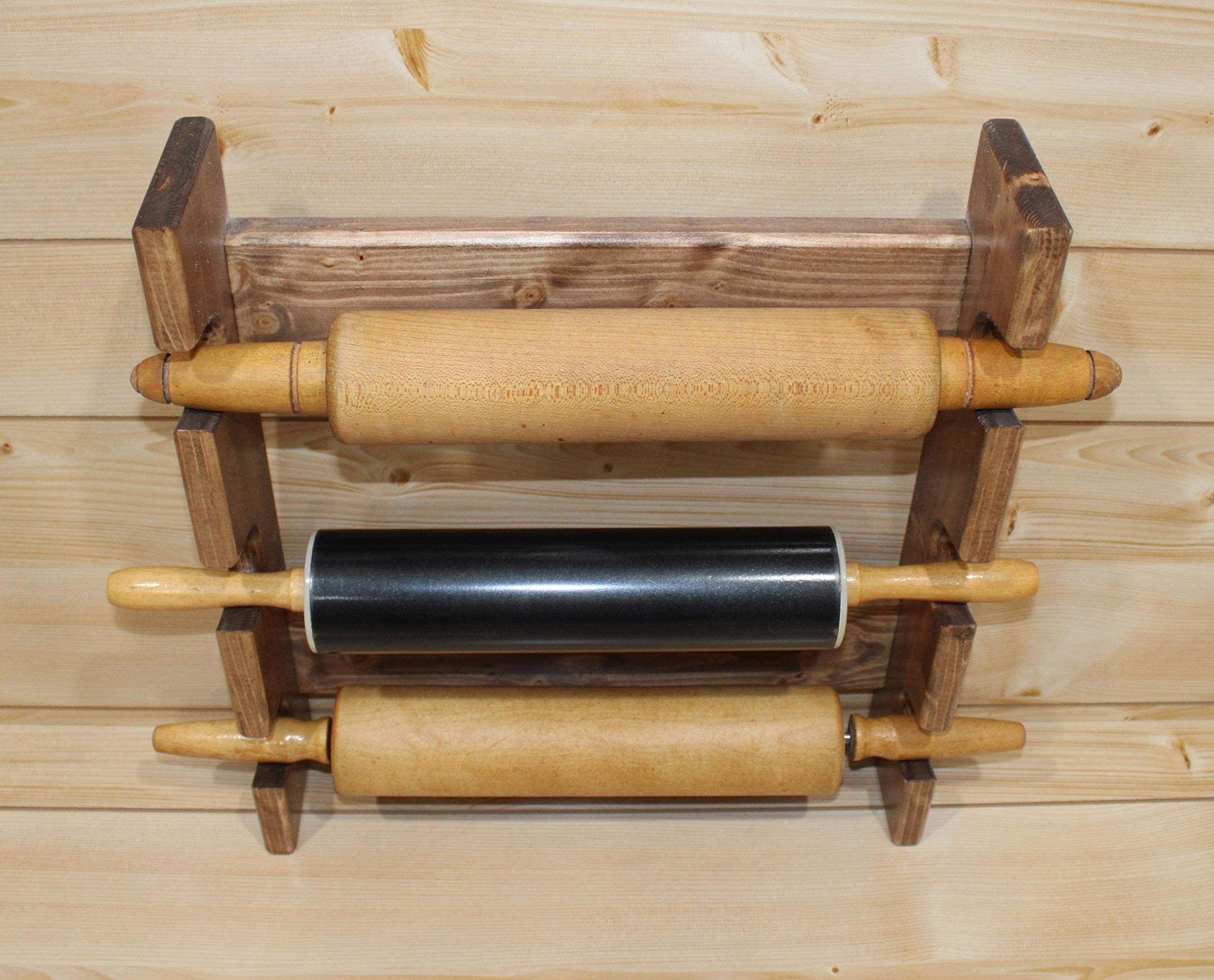 3-Slot Rolling Pin Rack - Durable Rolling Pin Holder & Organizer for Kitchen Storage | Perfect for Baking, Cooking, and Pastry Making