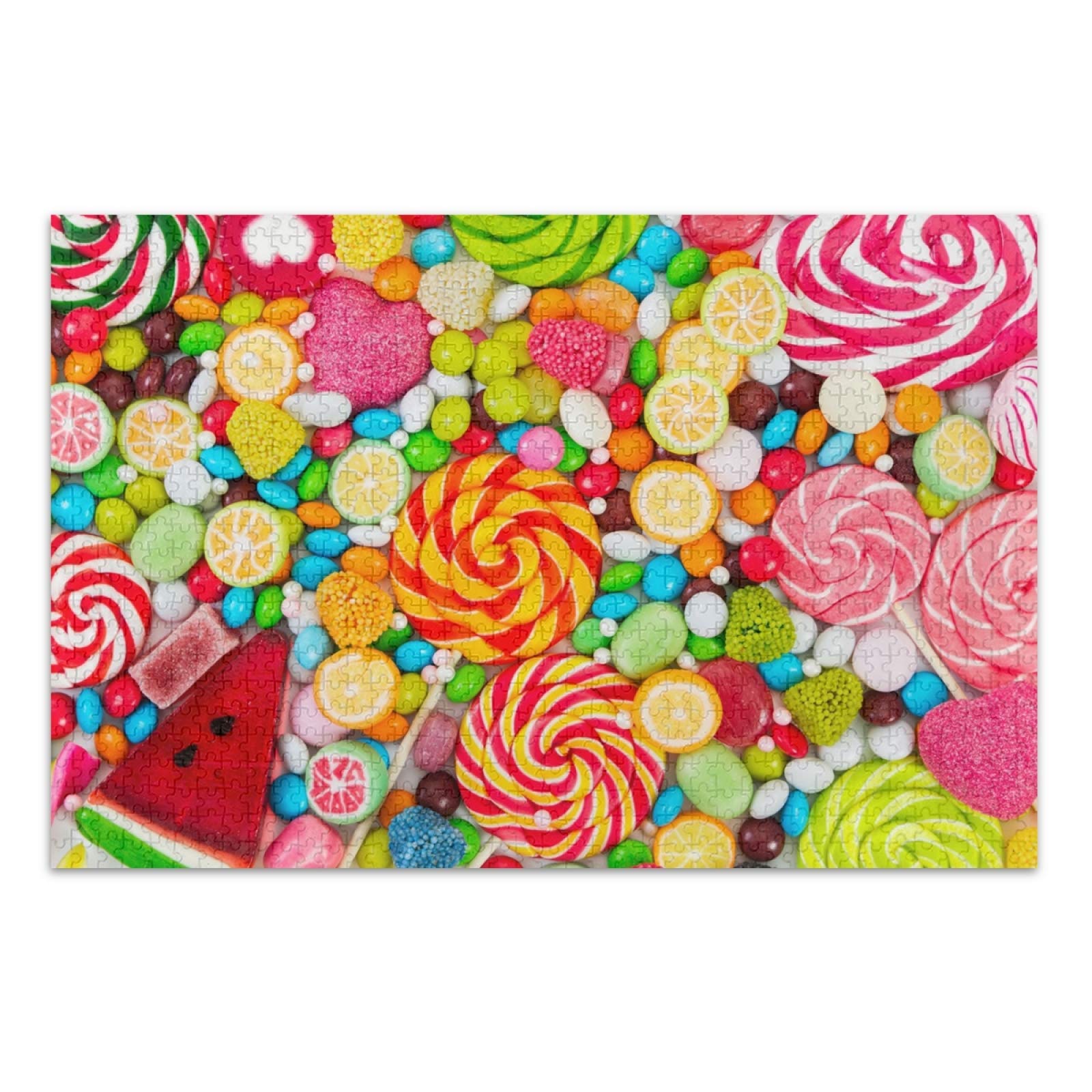 500-Piece Rainbow Lollipop Candy Jigsaw Puzzle for Adults & Teens - Stress Relief Educational Toy, Home Decor Game, Perfect Gift for Kids & Puzzle Lovers | Fun Family Activity & Party Game Night
