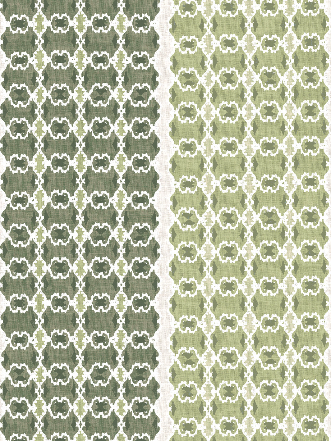 Nathan Turner Green Medallion Stripe Wallpaper - Peel & Stick Removable Wallpaper for Bedroom, Living Room, Nursery Decor