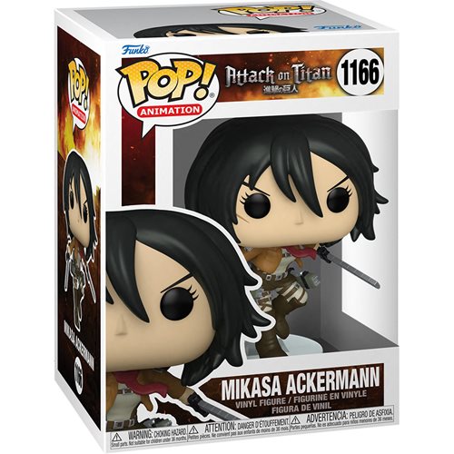 Attack on Titan Mikasa Ackermann Pop! Vinyl Figure with Swords - Anime Collectible for Fans, Gift for Attack on Titan Lovers - Perfect for Display, Cosplay Props, and Anime Merch Collections [1166]