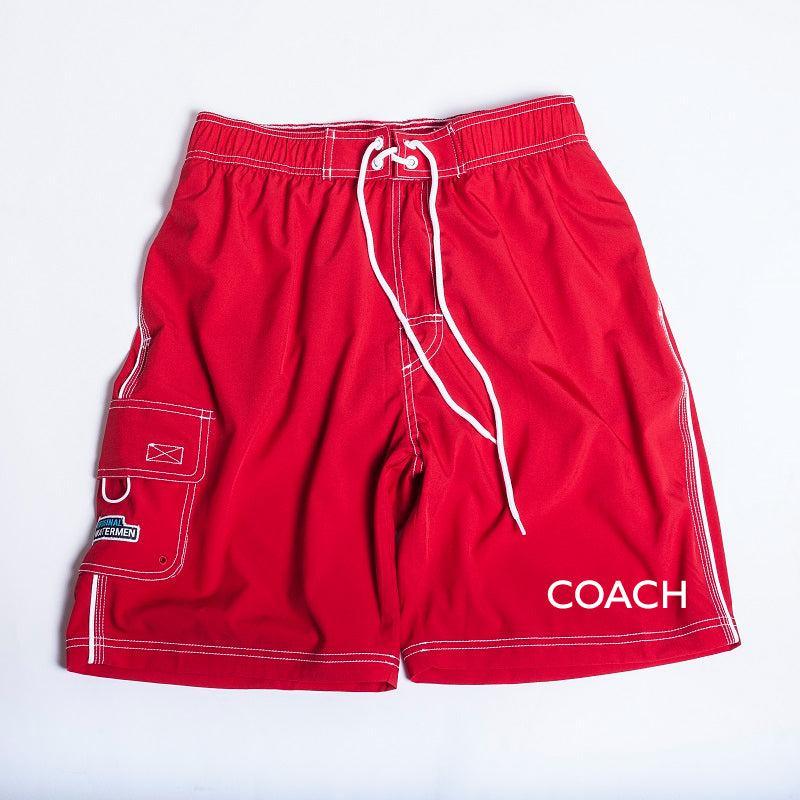 TFA Swim America Coach Pro Boardshort with Logo - Men's Quick-Dry Swim Trunks for Swimming, Surfing & Beach - Perfect for Coaches, Lifeguards & Water Sports Enthusiasts
