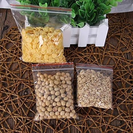 Reusable Zip Lock Plastic Bags for Storage - 2x3 Inch Small Resealable Pouches (100 Pack, Clear) - Perfect for Snacks, Jewelry, Crafts & Travel Organization