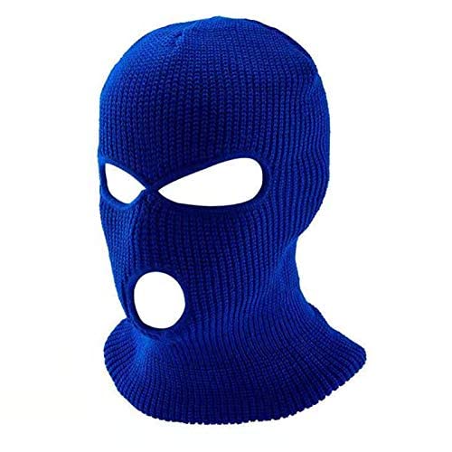 3 Hole Winter Knitted Ski Mask - Warm Full Face Cover Balaclava for Adults - Cold Weather Outdoor Sports, Skiing, Snowboarding & Motorcycle Riding
