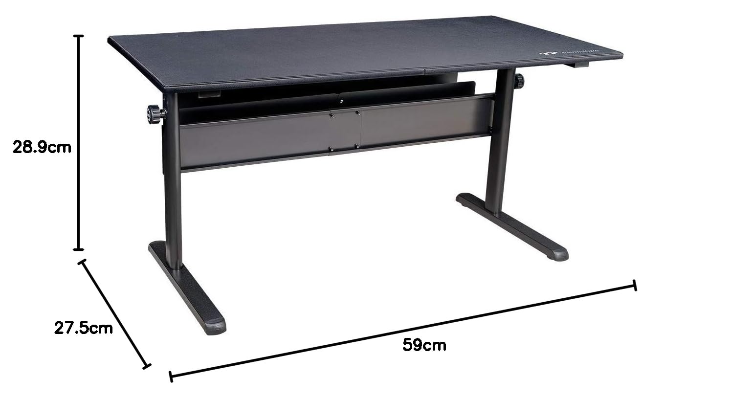 Thermaltake Level 20 GT Battlestation Gaming Desk - Adjustable Height, Scratch Resistant Surface, Full-Sized Desk Mat (Black) - Perfect for PC Gaming Setup, Streaming & Home Office Workstation