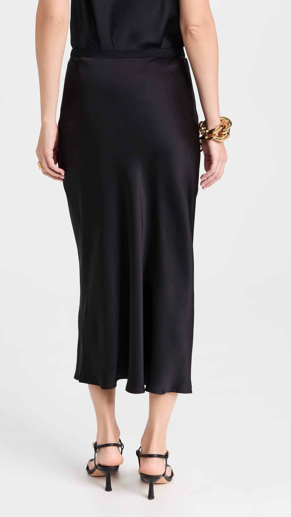 ANINE BING Women's Silk Slip Skirt - Elegant Satin Midi Skirt for Women | Perfect for Date Night, Office Wear & Special Occasions