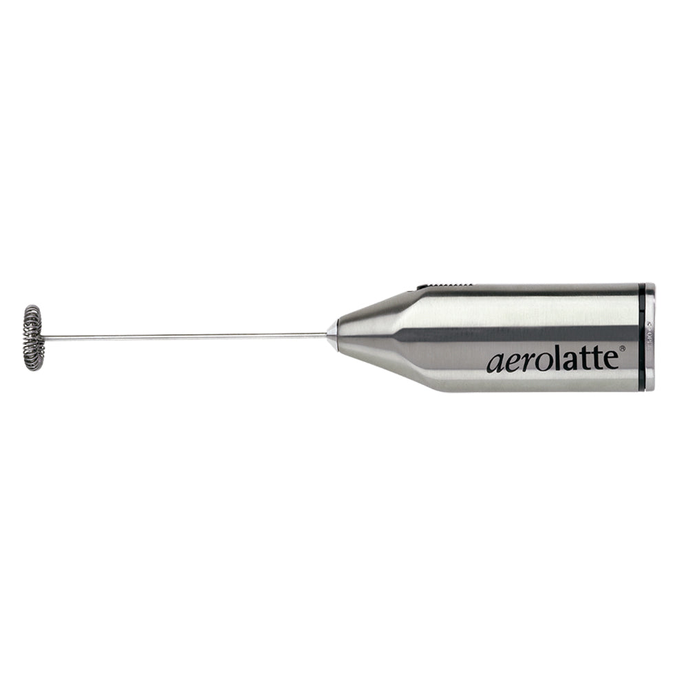 Aerolatte Professional Stainless Steel Milk Frother with Stand - Handheld Electric Milk Foam Maker for Coffee, Latte & Cappuccino - Perfect for Home, Cafe & Office Use