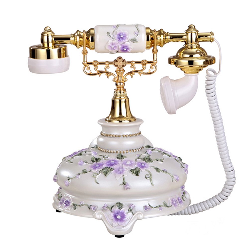 Vintage Rustic Telephone - Retro Landline Phone for European Living Room & Bedroom Decor - Classic Home Office Desk Phone for Aesthetic Interior Design